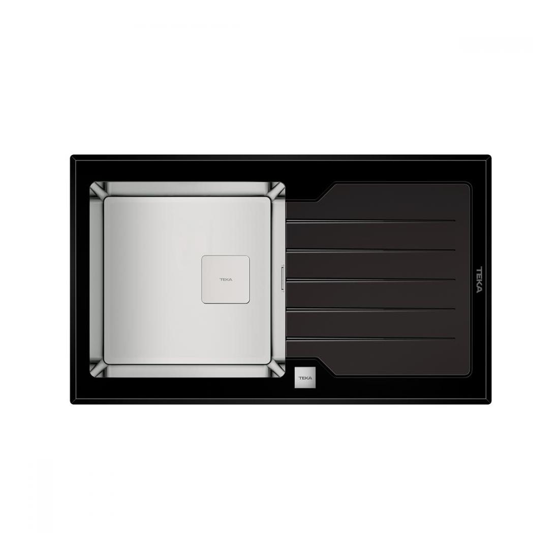 Teka 115100011 maestro fregaderos serie diamond fregadera diamond negro rs15 1c 1e 86 rev 2Ã¸ vertic