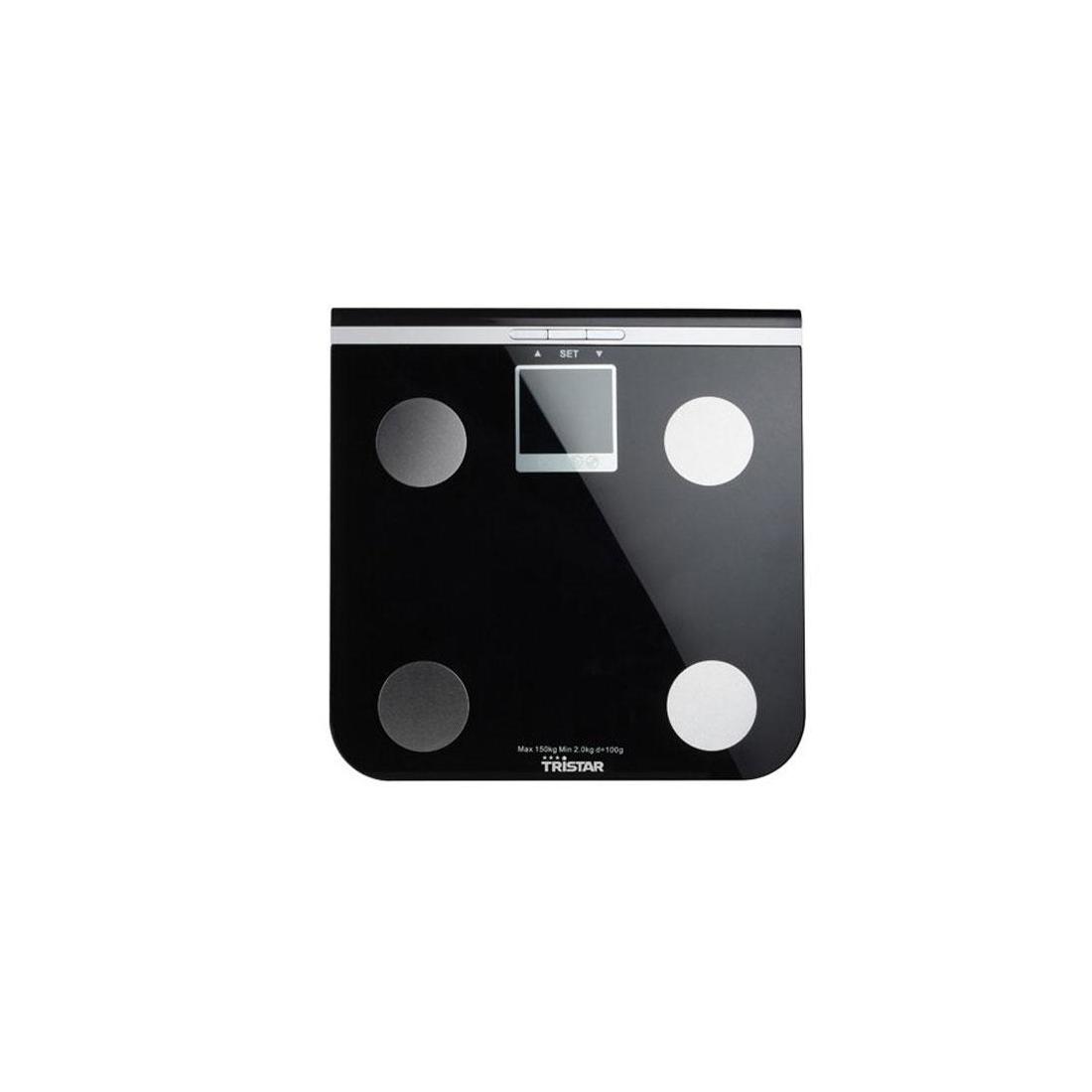 BASCULA BAÑO CRISTAL NEGRA TRISTAR WG242