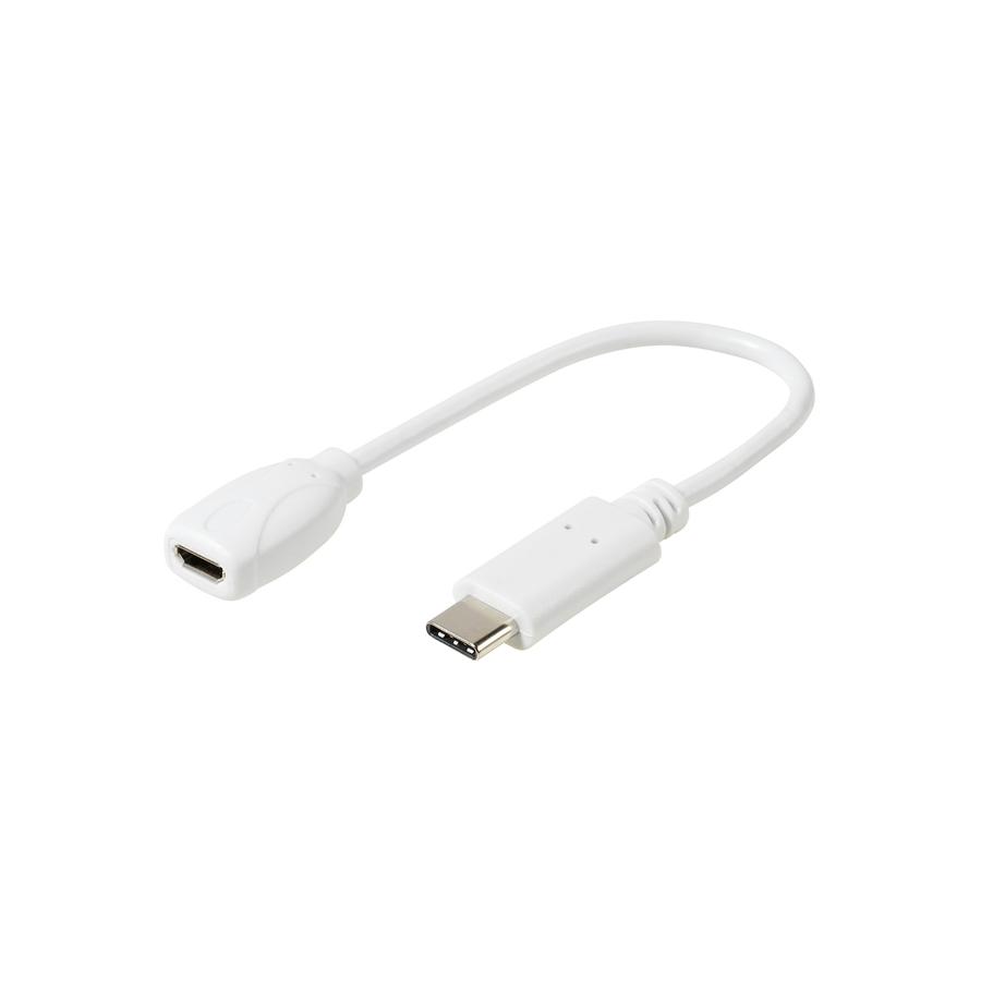 ADAPTADOR USB TIPO C - MICRO USB 0,1M BL