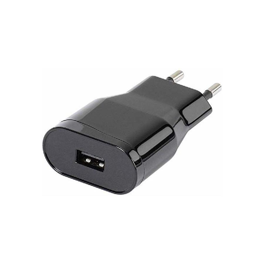 CARGADOR PARED 1 AMP PUERTO USB NEGRO VI