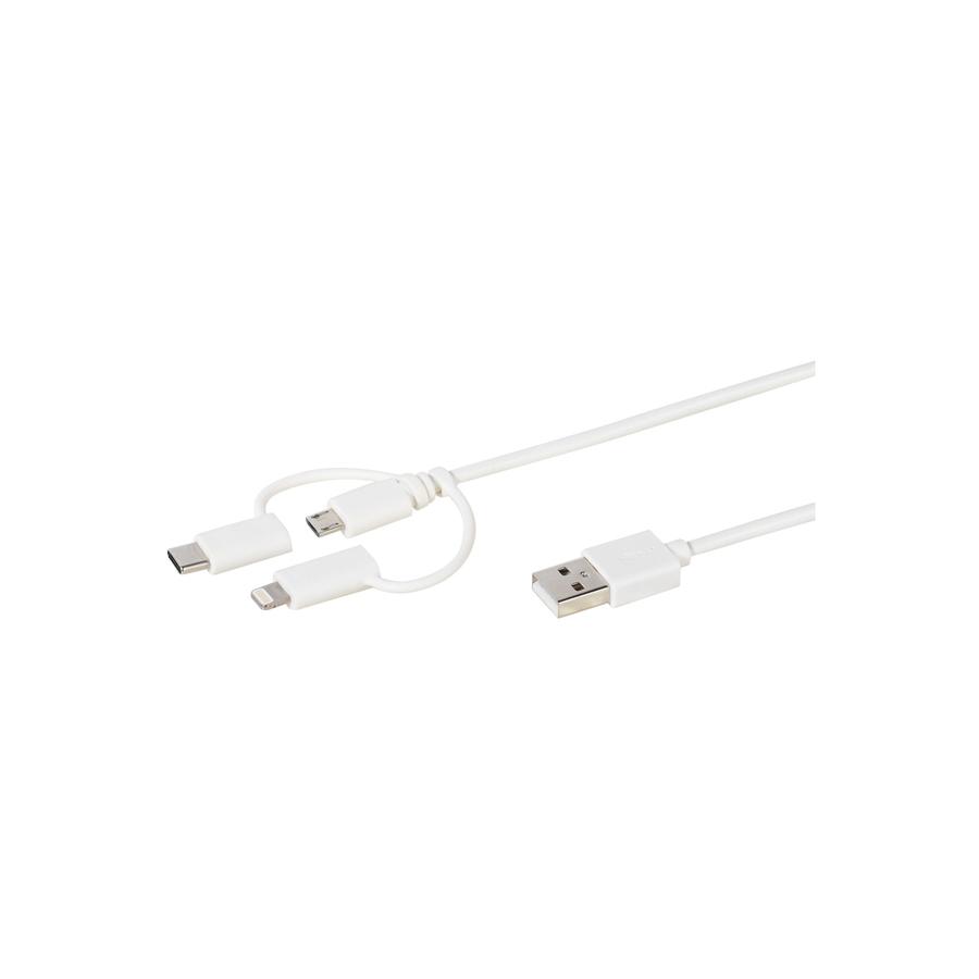 KIT 3 EN 1 TIPO C/LIGHTNING/MICRO USB -