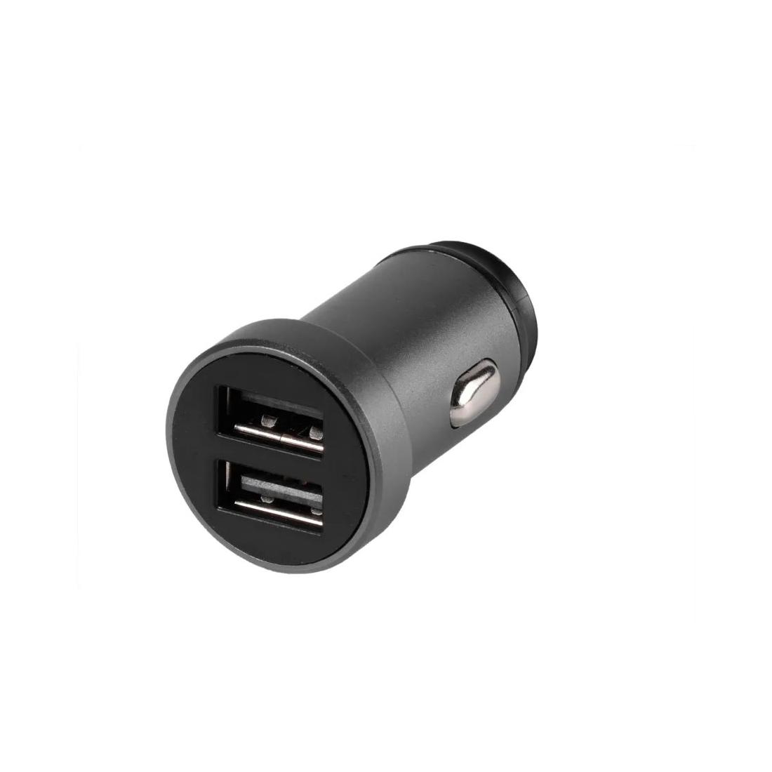 CARGADOR COCHE DUAL 2.4AMP 24W NEGRO VIV