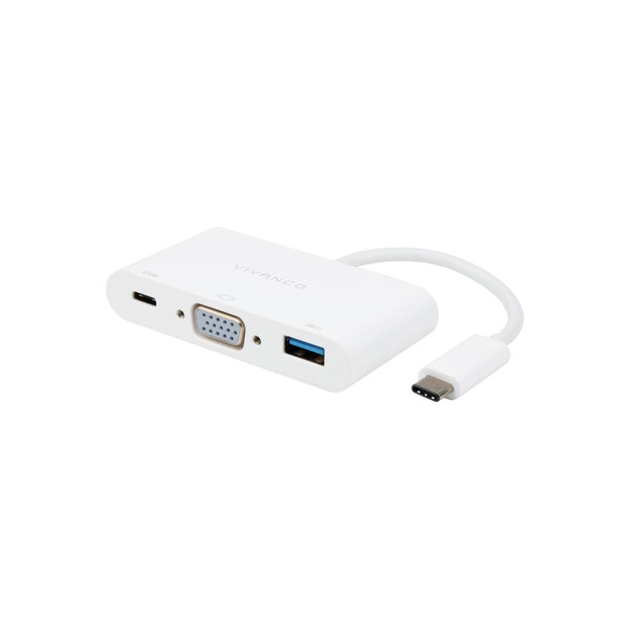 ADAPTADOR 3 EN 1 VGA/USB A/USB C - USB T