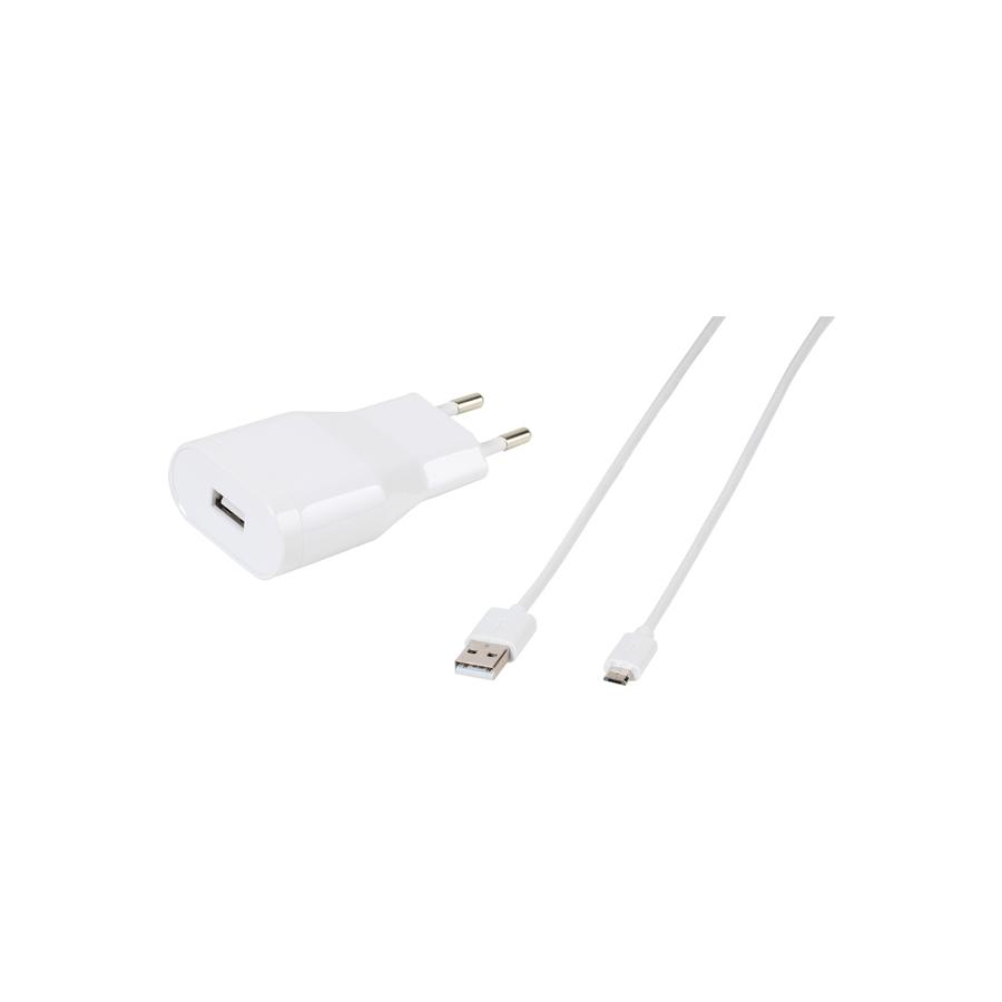 CARGADOR PARED 2.4 AMP + CABLE MICRO USB