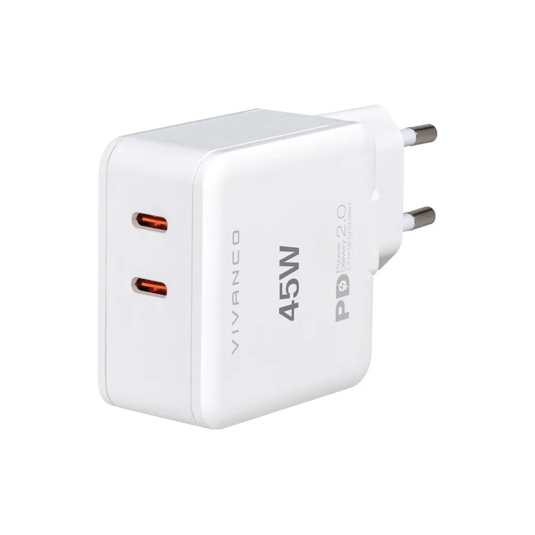 CARGADOR PARED DUAL TIPO C 20W + 25W BLA