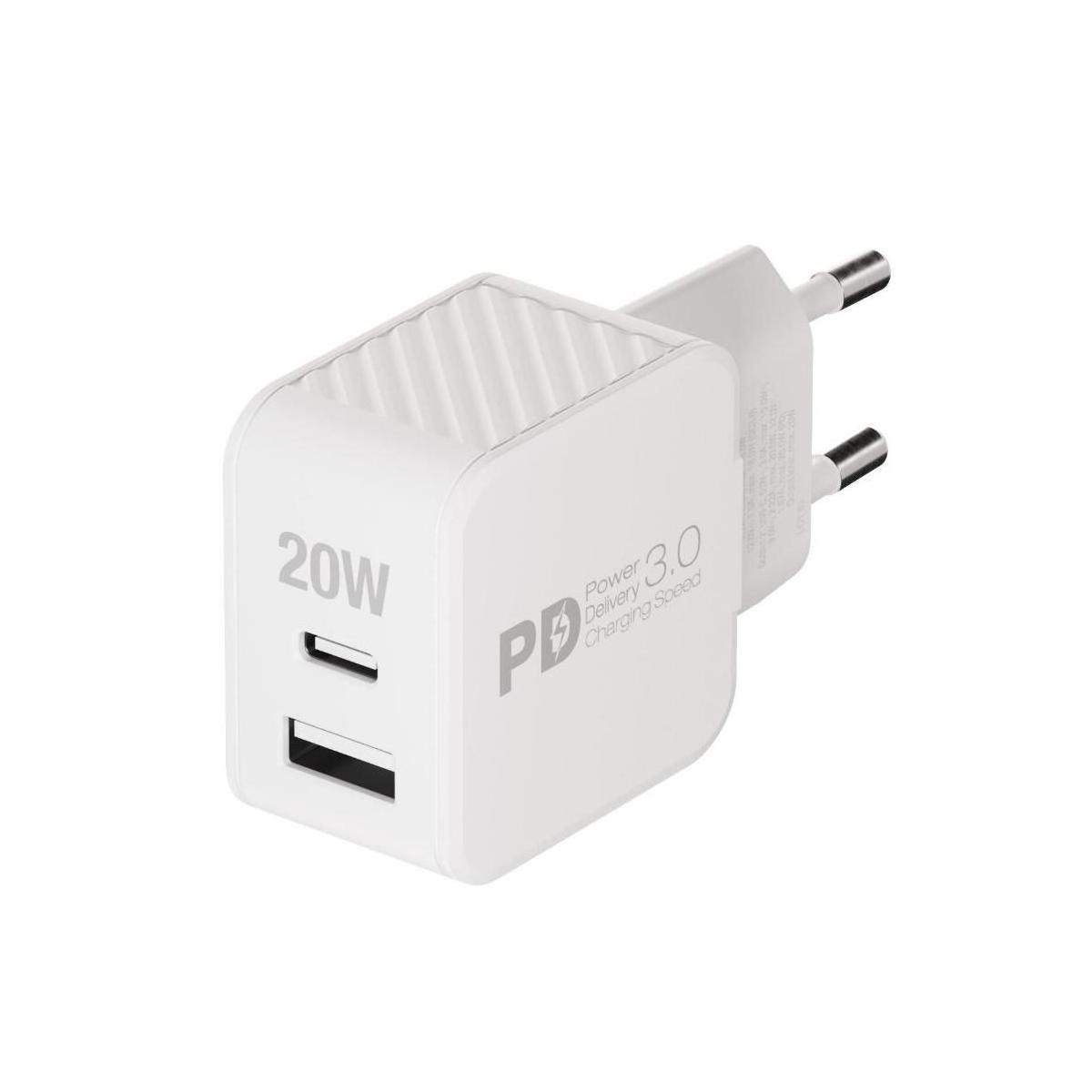 CARGADOR RÁPIDO VIVANCO DUAL USBA/USBC P
